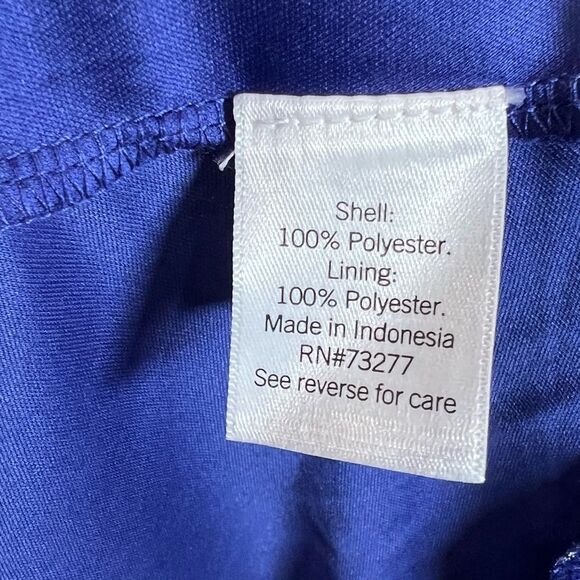 Nine West long sleeve abstract print chiffon peplum blouse top size XL - Picture 7 of 7